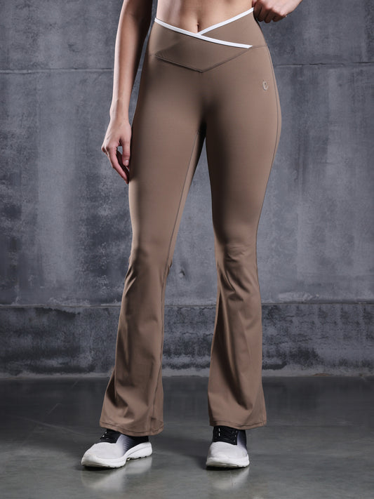 Mocha Wrap Flare Leggings
