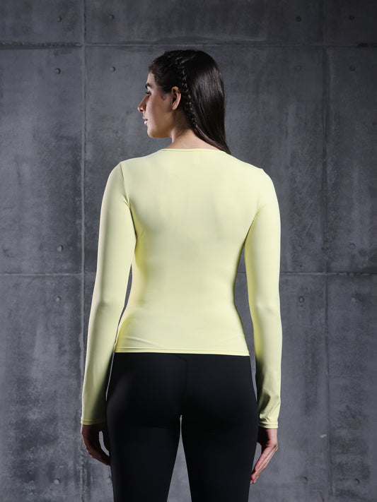 Lemon Glow Sculpt Long Sleeve Top