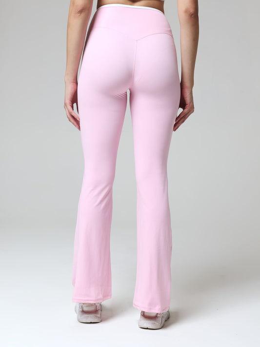 Blush Aura Flared Leggings