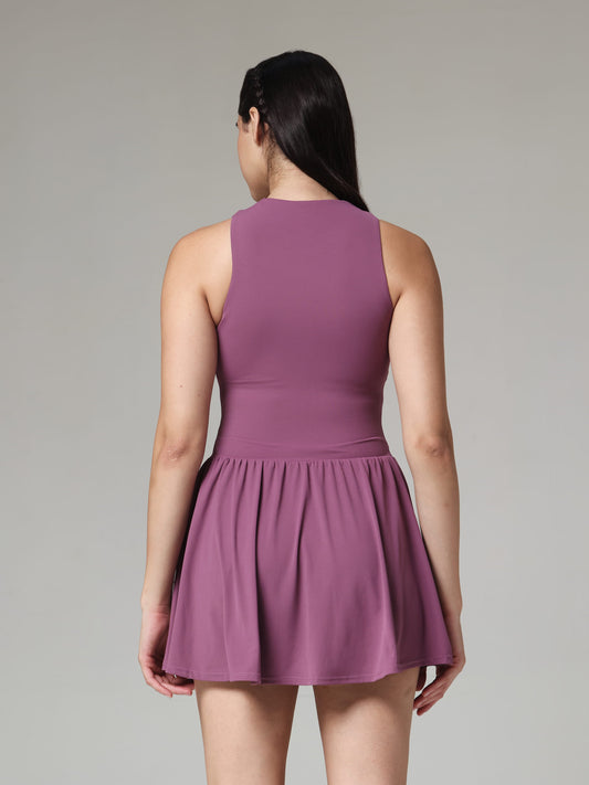 Mauve Sculpt Court Dress