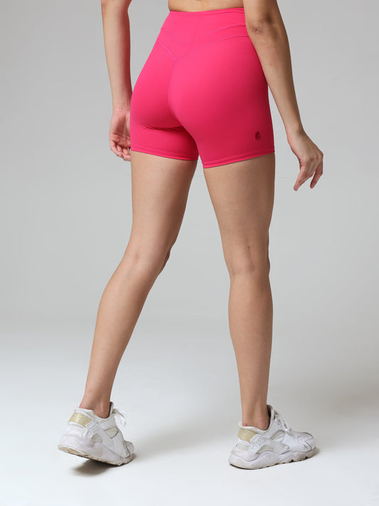 Active Pink High-Waist Shorts