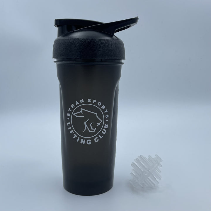 Ethan Premium 700 ml BPA Free Gym Protein Plastic Shaker 700 ml Plastic Shaker (Pack of 1, Black)