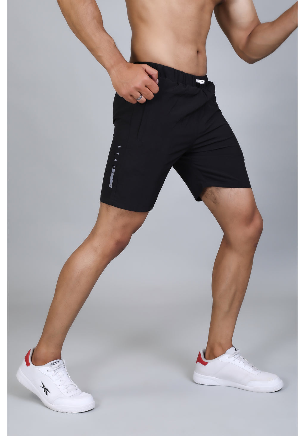 Ethan Solid Men Elastic Waistband Sports Shorts