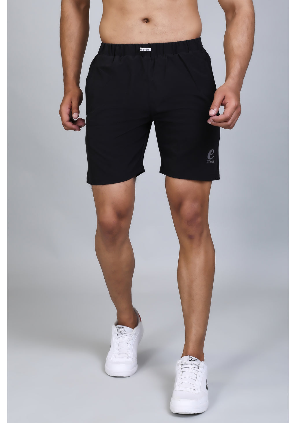 Ethan Solid Men Elastic Waistband Sports Shorts