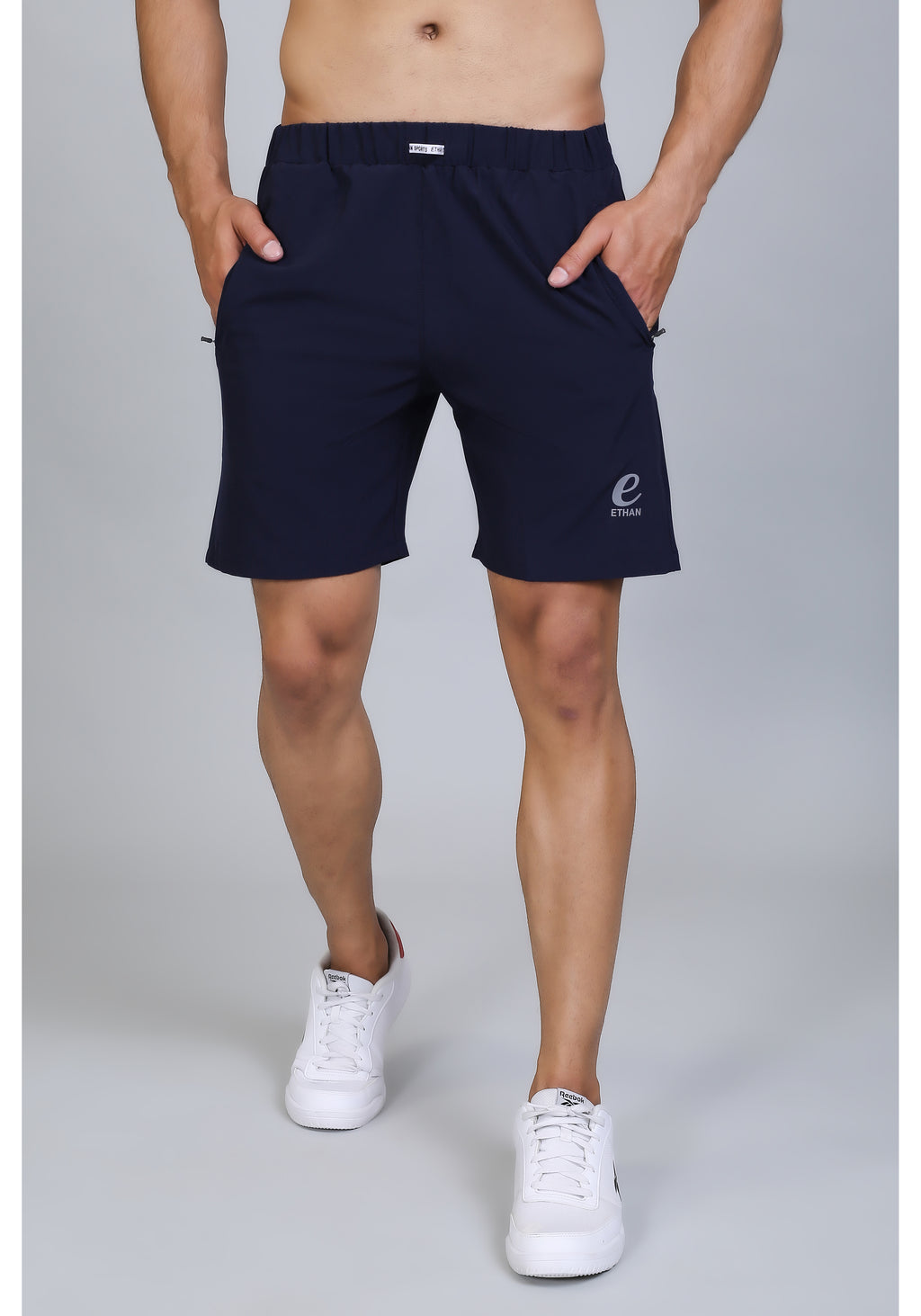 Ethan Solid Men Elastic Waistband Sports Shorts