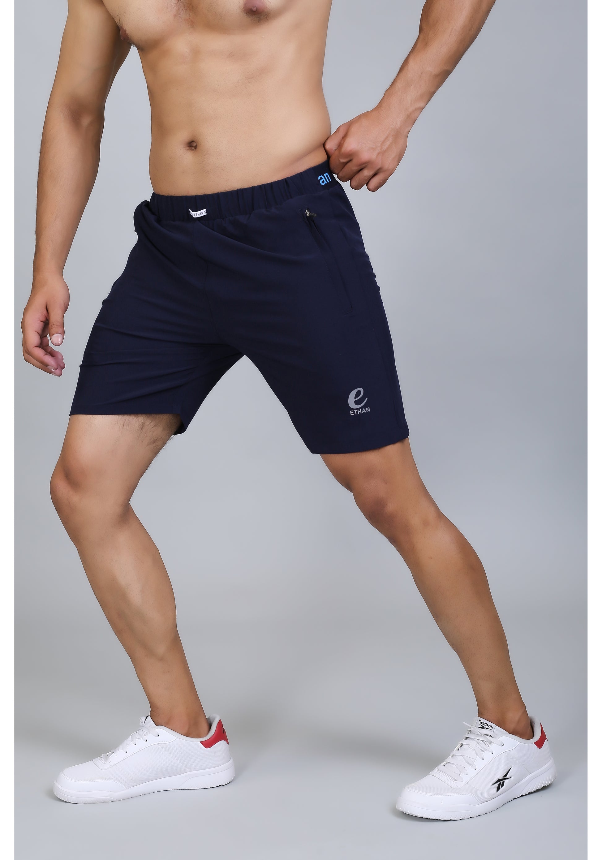 Ethan Solid Men Elastic Waistband Sports Shorts
