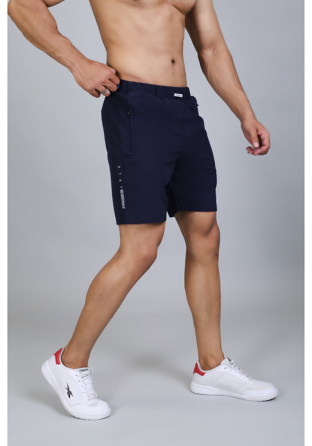 Ethan Solid Men Elastic Waistband Sports Shorts