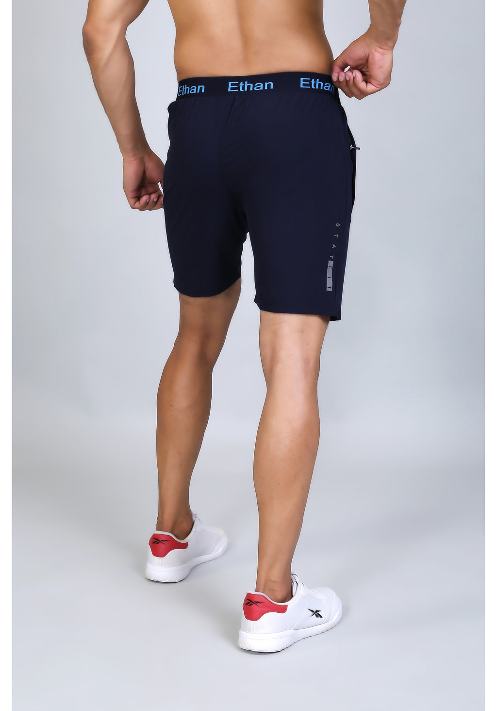 Ethan Solid Men Elastic Waistband Sports Shorts