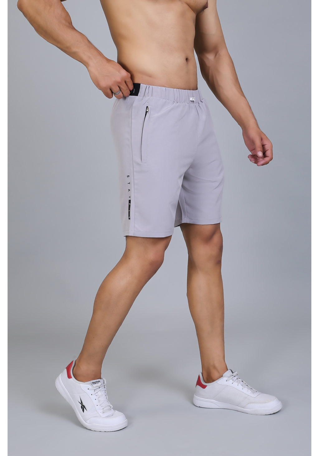 Ethan Solid Men Elastic Waistband Sports Shorts