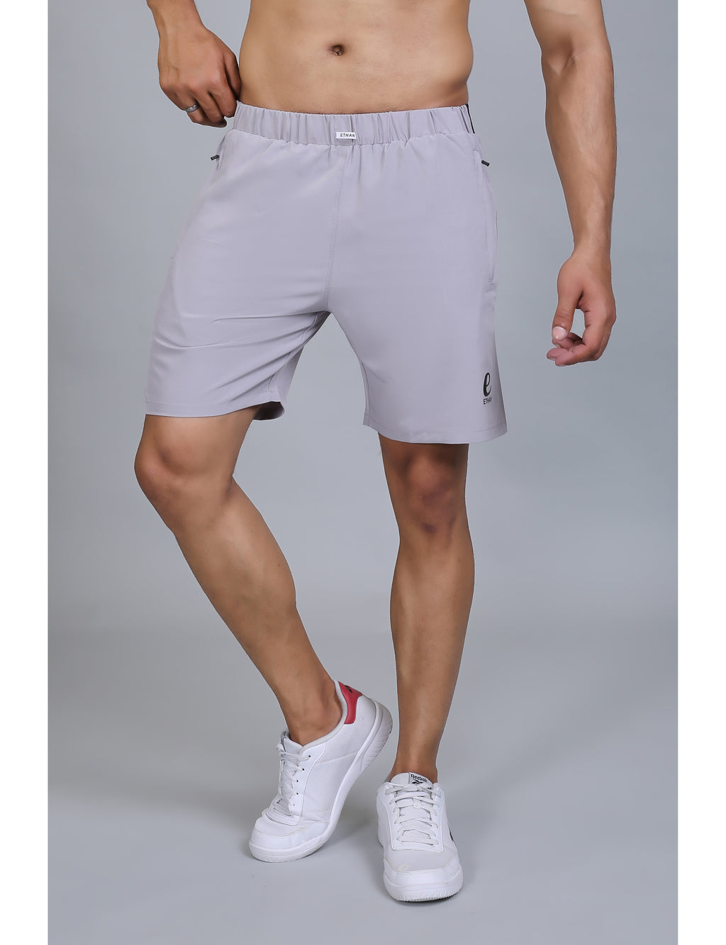 Ethan Solid Men Elastic Waistband Sports Shorts