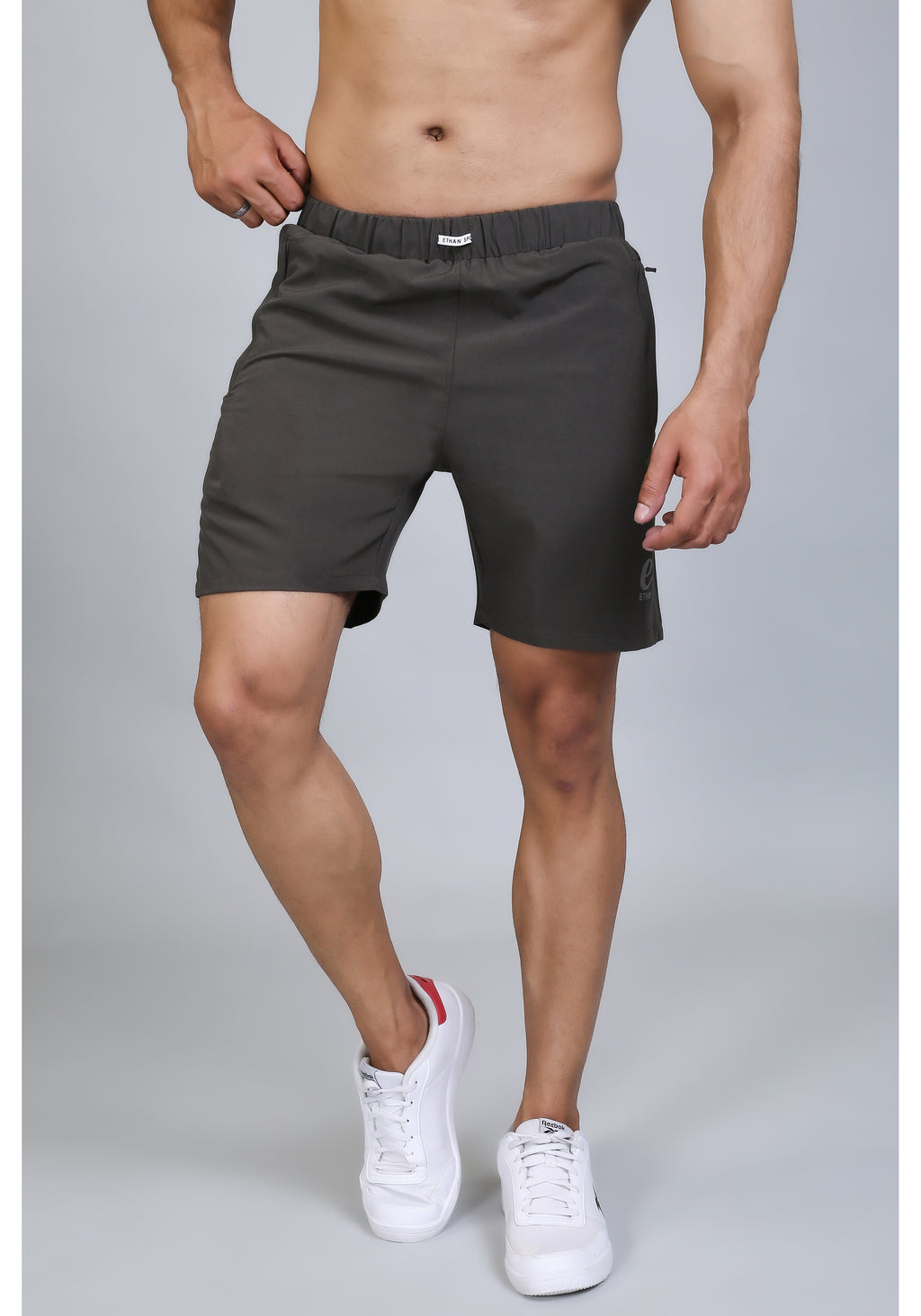 Ethan Solid Men Elastic Waistband Sports Shorts