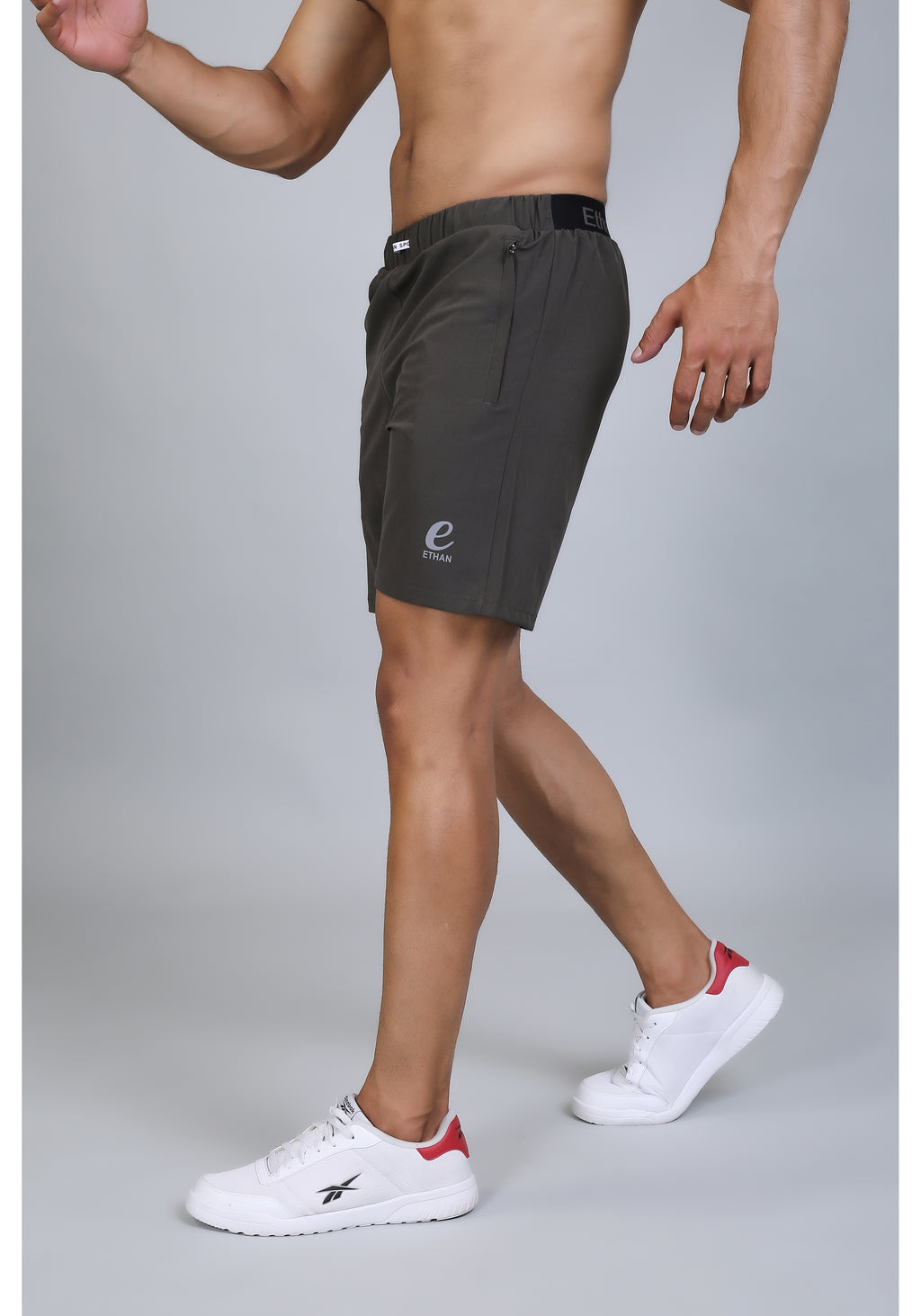 Ethan Solid Men Elastic Waistband Sports Shorts