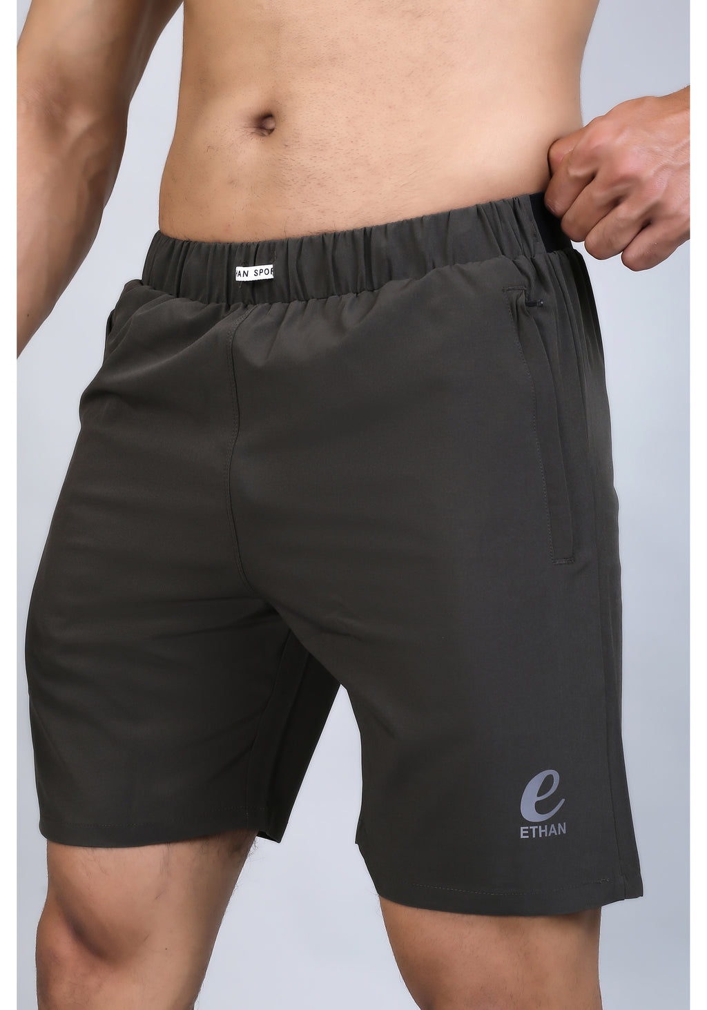 Ethan Solid Men Elastic Waistband Sports Shorts