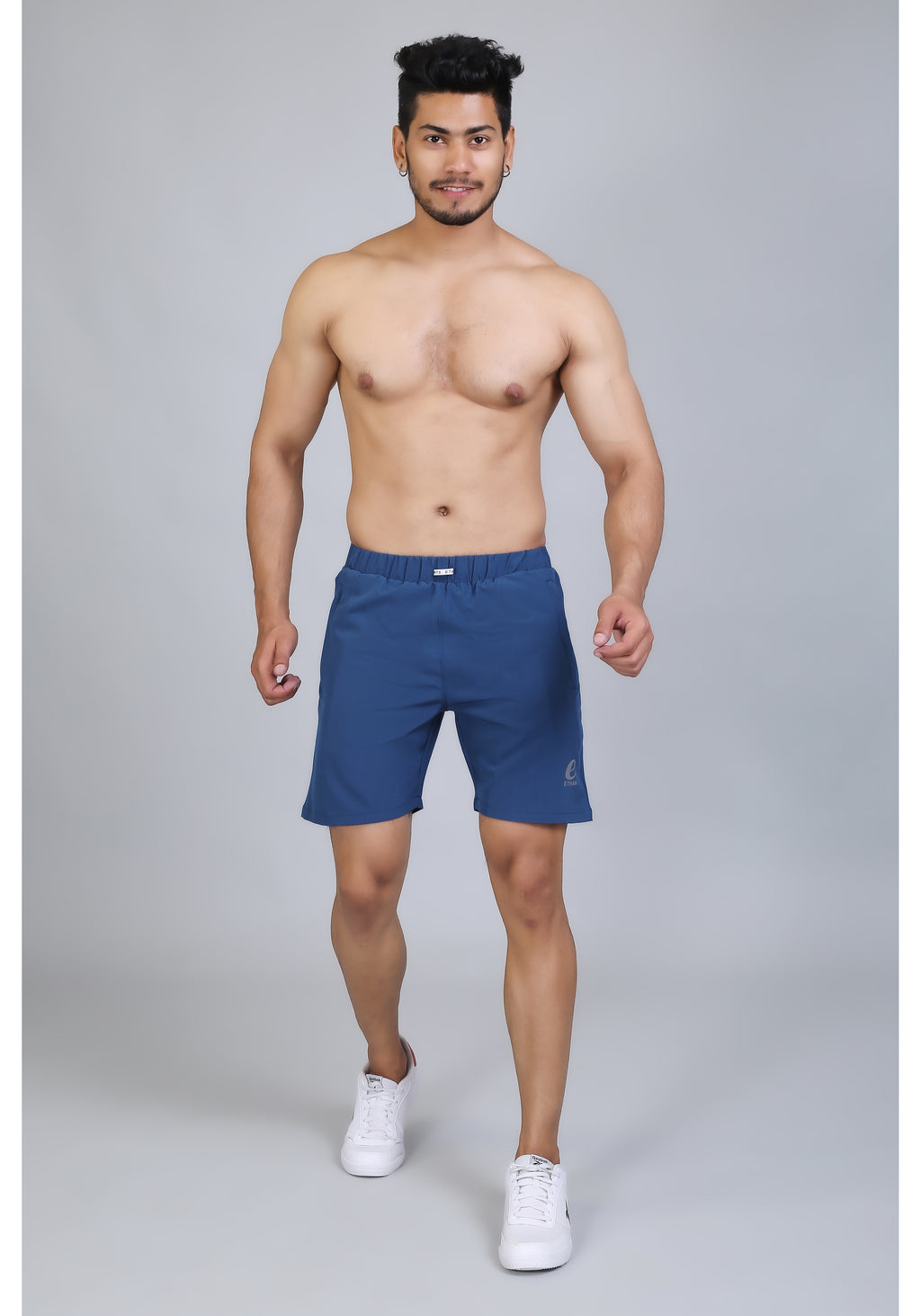 Ethan Solid Men Elastic Waistband Sports Shorts