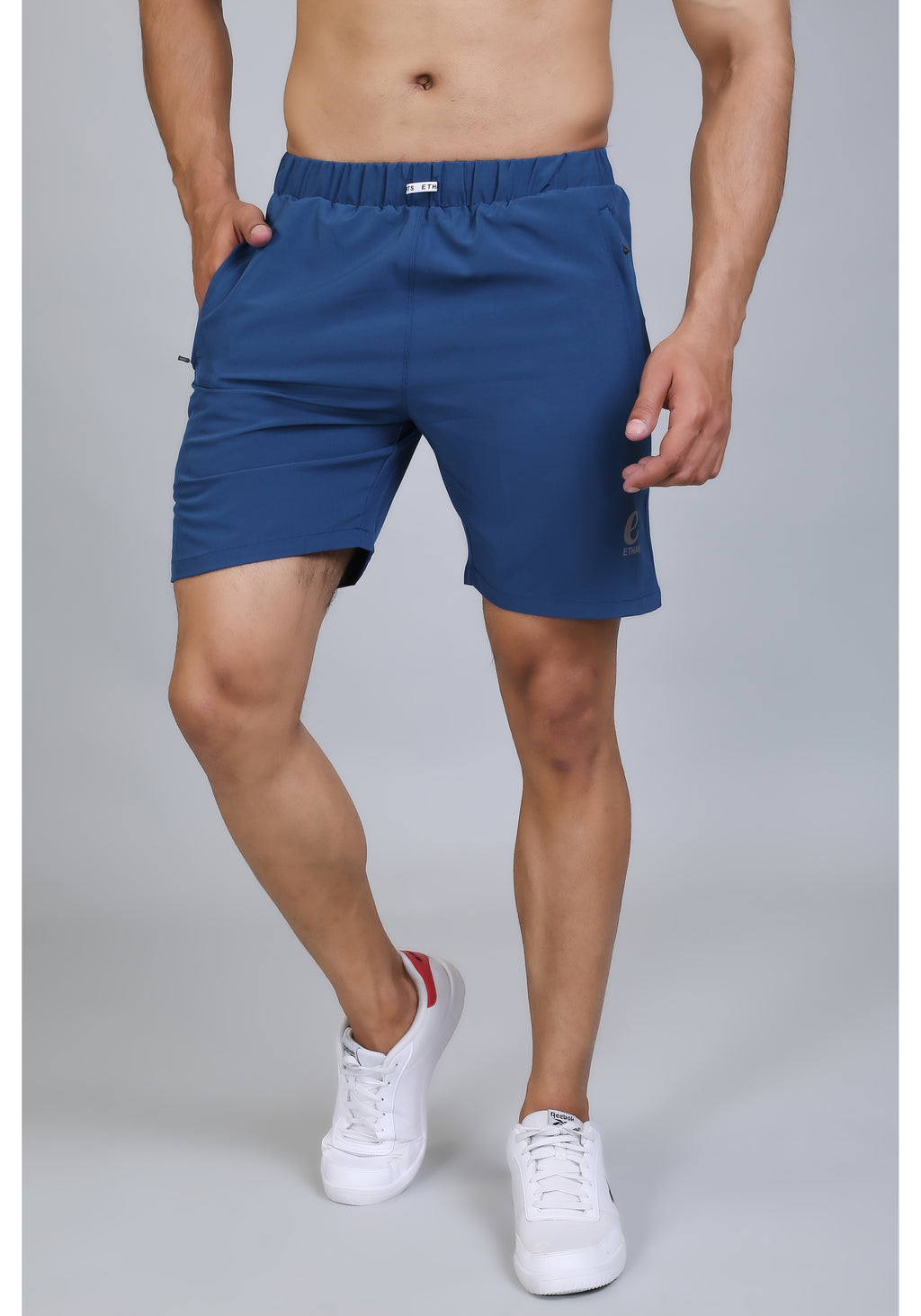 Ethan Solid Men Elastic Waistband Sports Shorts