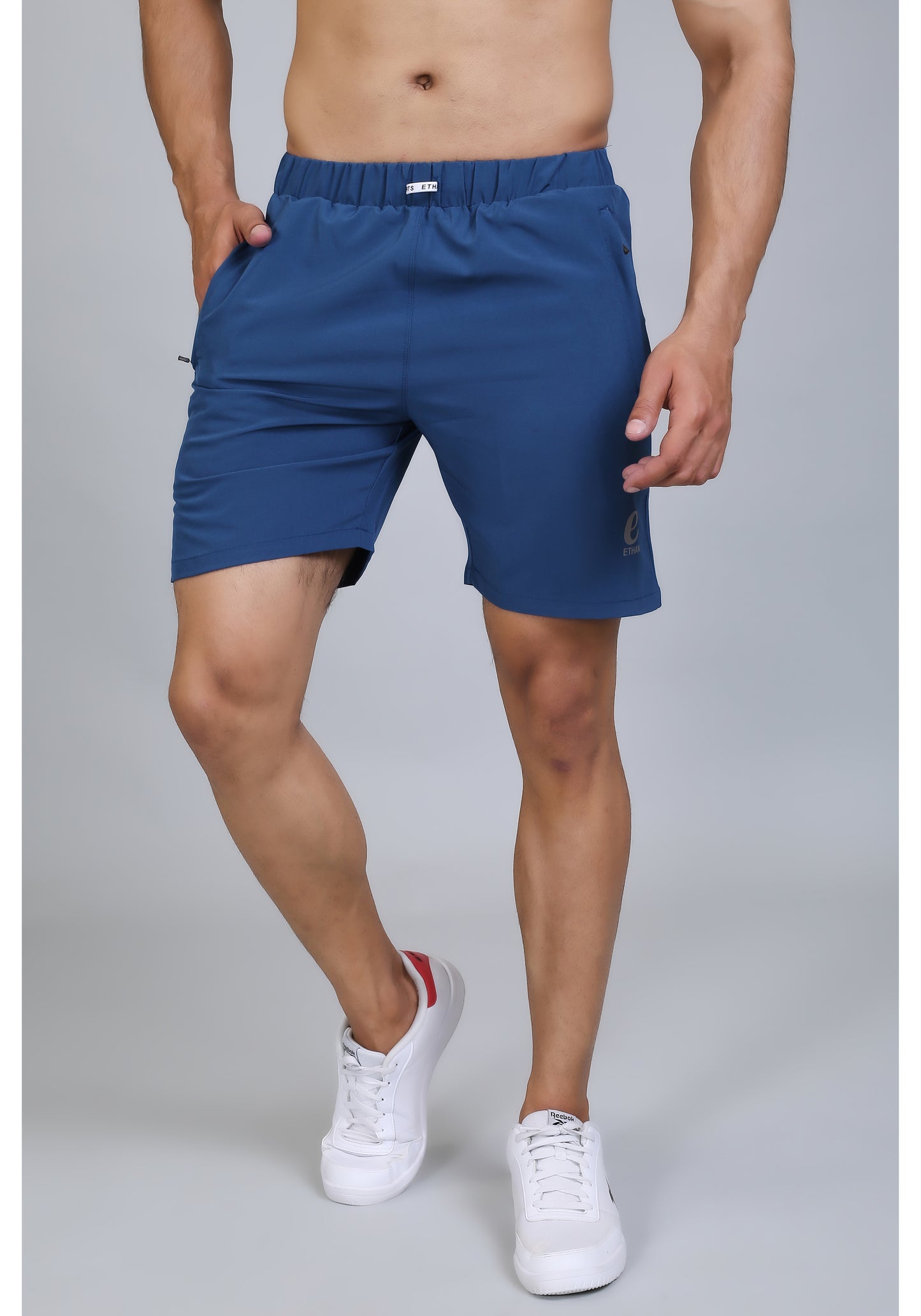 Ethan Solid Men Elastic Waistband Sports Shorts