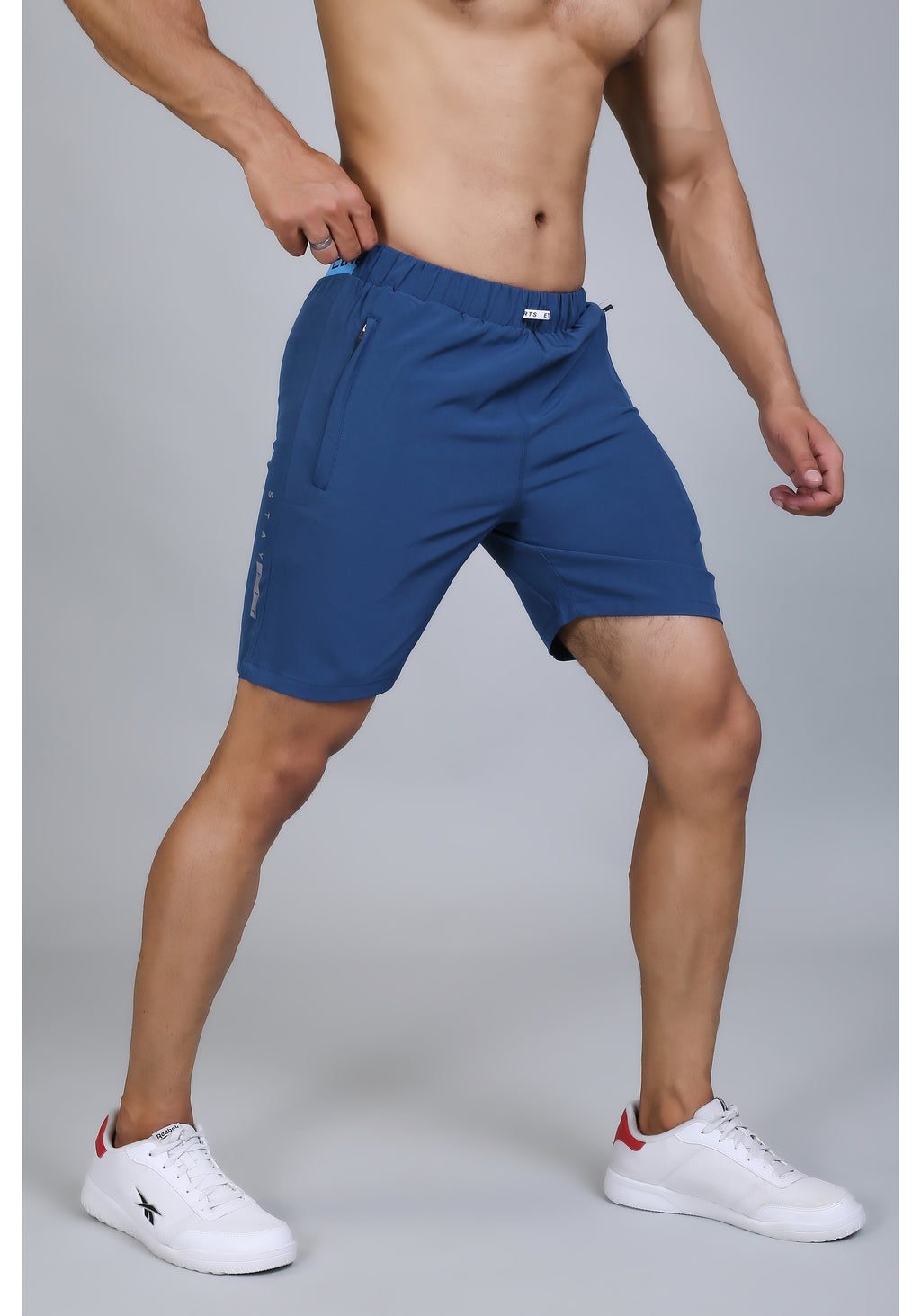 Ethan Solid Men Elastic Waistband Sports Shorts