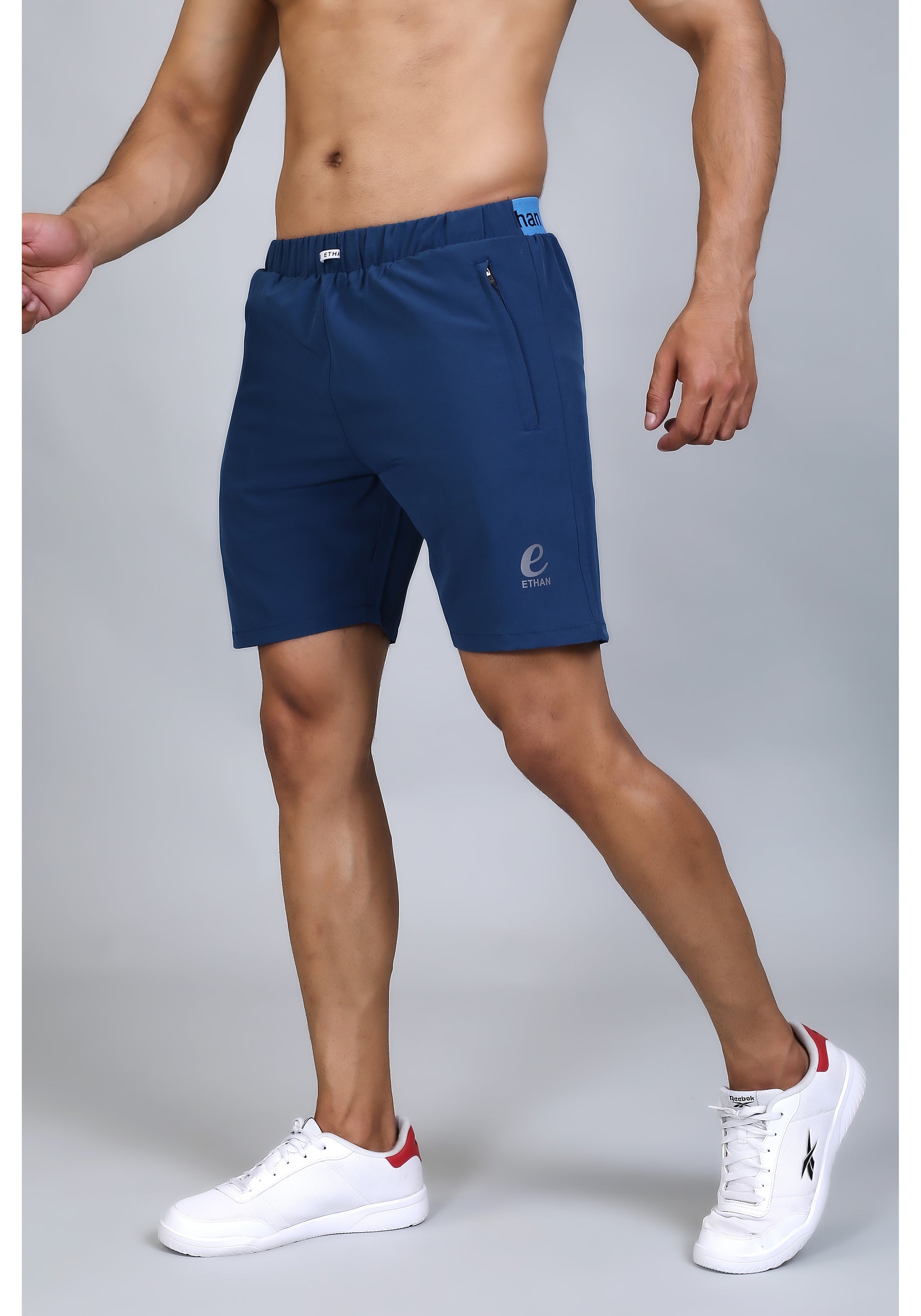 Ethan Solid Men Elastic Waistband Sports Shorts