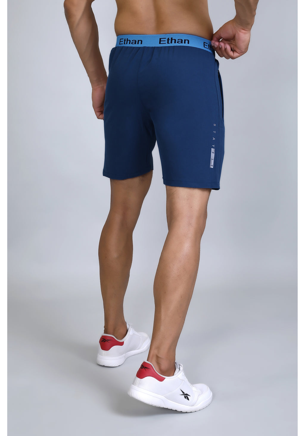 Ethan Solid Men Elastic Waistband Sports Shorts