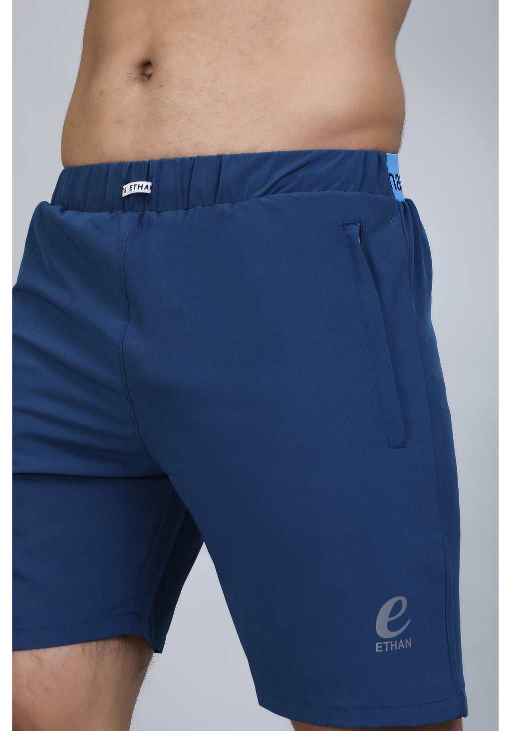 Ethan Solid Men Elastic Waistband Sports Shorts