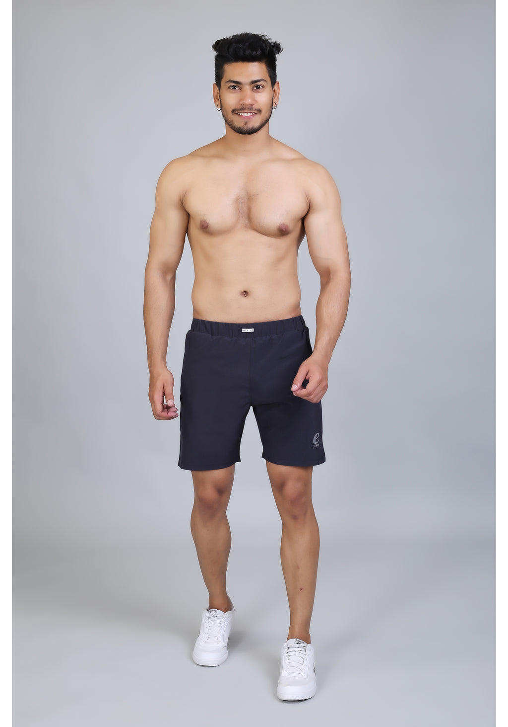 Ethan Solid Men Elastic Waistband Sports Shorts