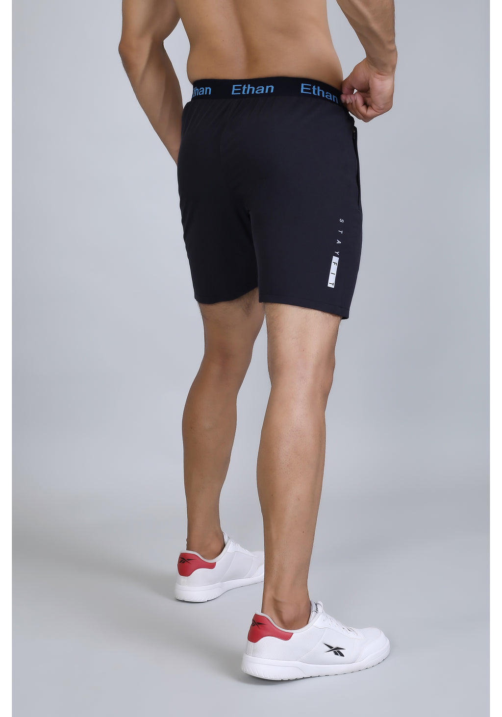 Ethan Solid Men Elastic Waistband Sports Shorts