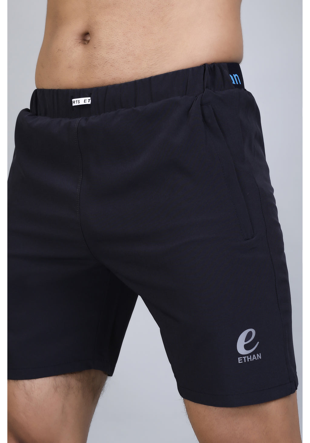 Ethan Solid Men Elastic Waistband Sports Shorts