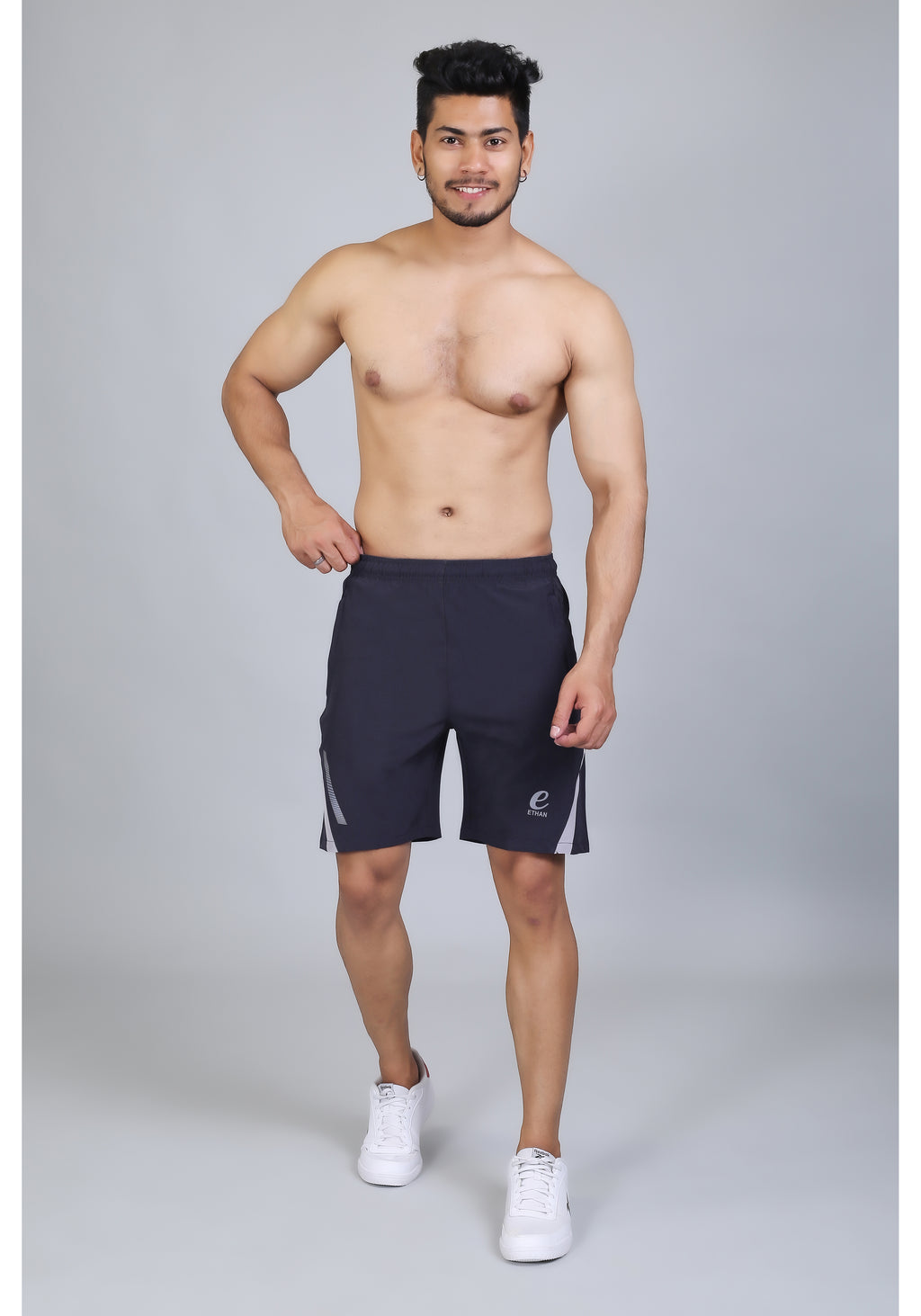Ethan Solid Men Elasticated Towel Sports Shorts