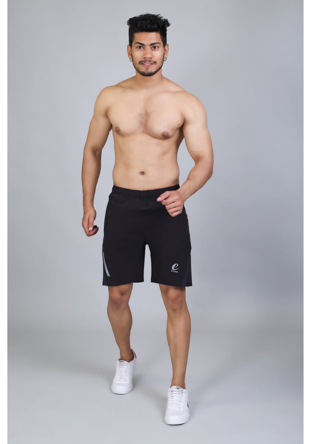Ethan Solid Men Elasticated Towel Sports Shorts
