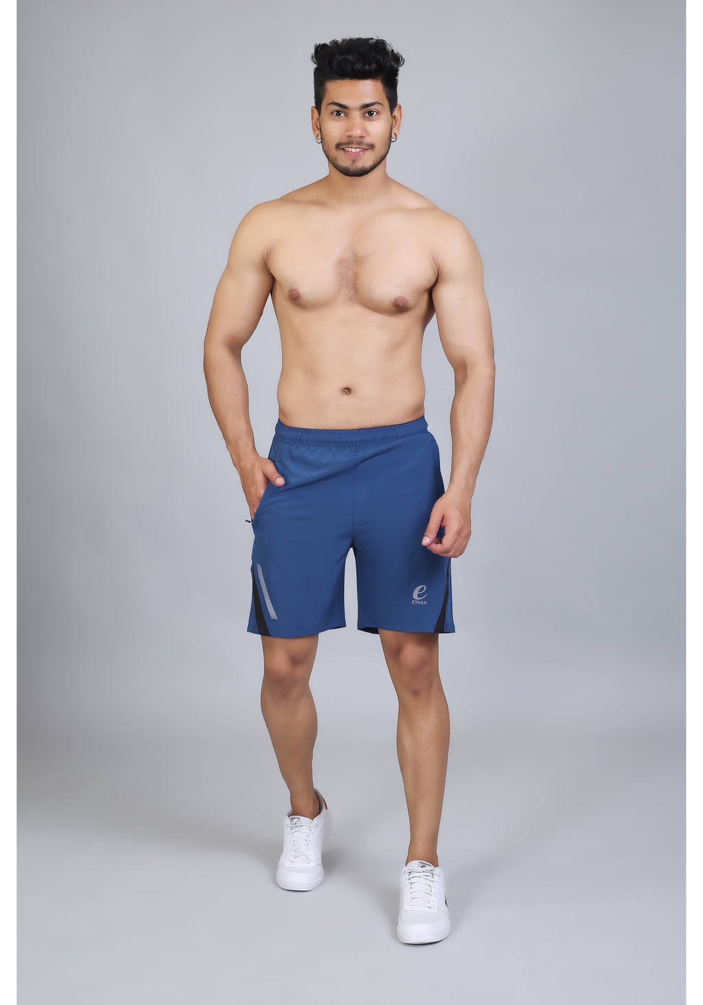 Ethan Solid Men Elasticated Towel Sports Shorts