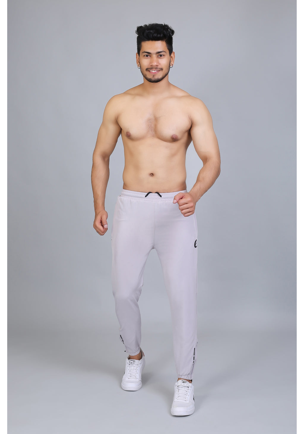 Ethan Men Solid Nylon Spandex Six Zipper Track Pants