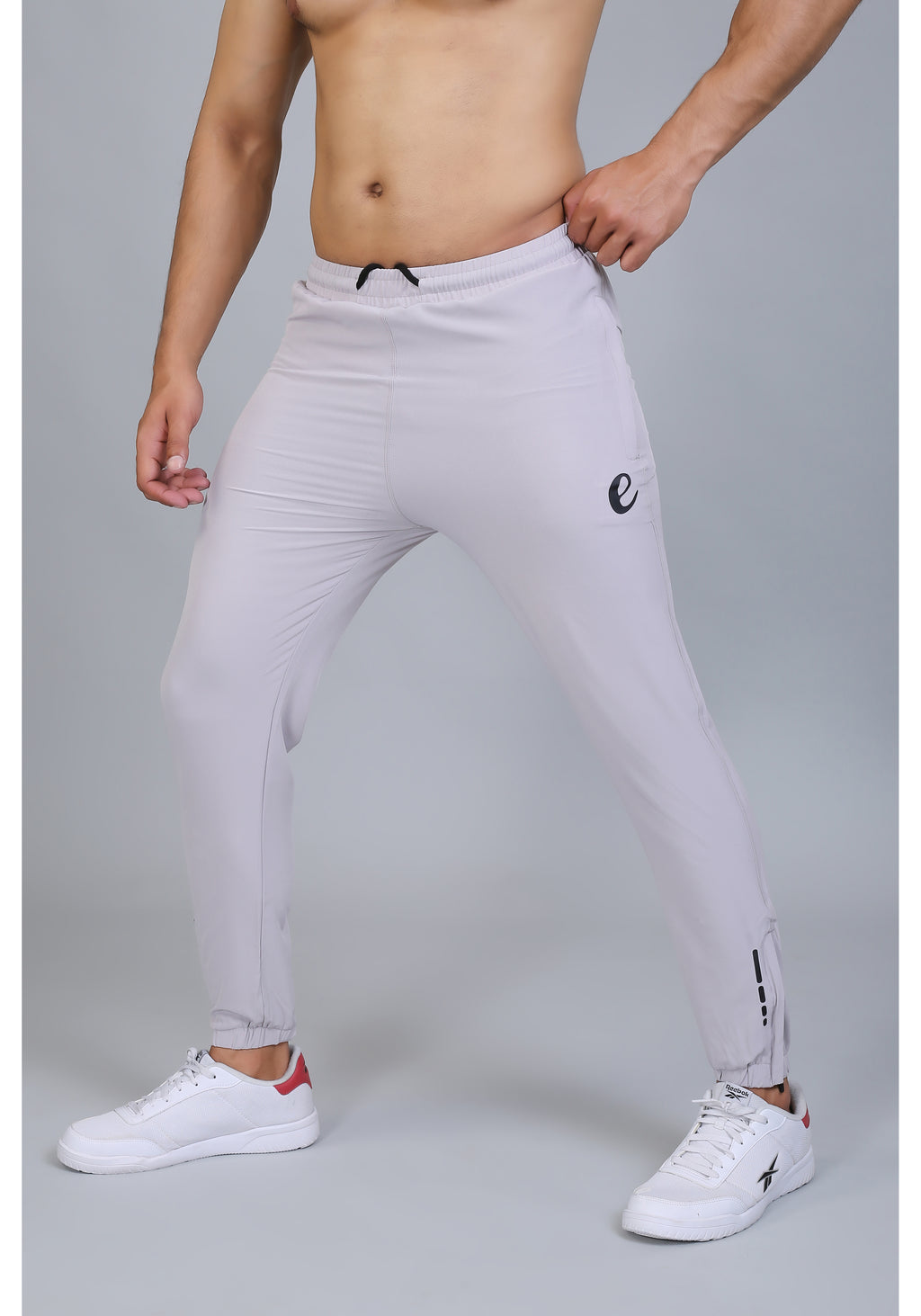 Ethan Men Solid Nylon Spandex Six Zipper Track Pants