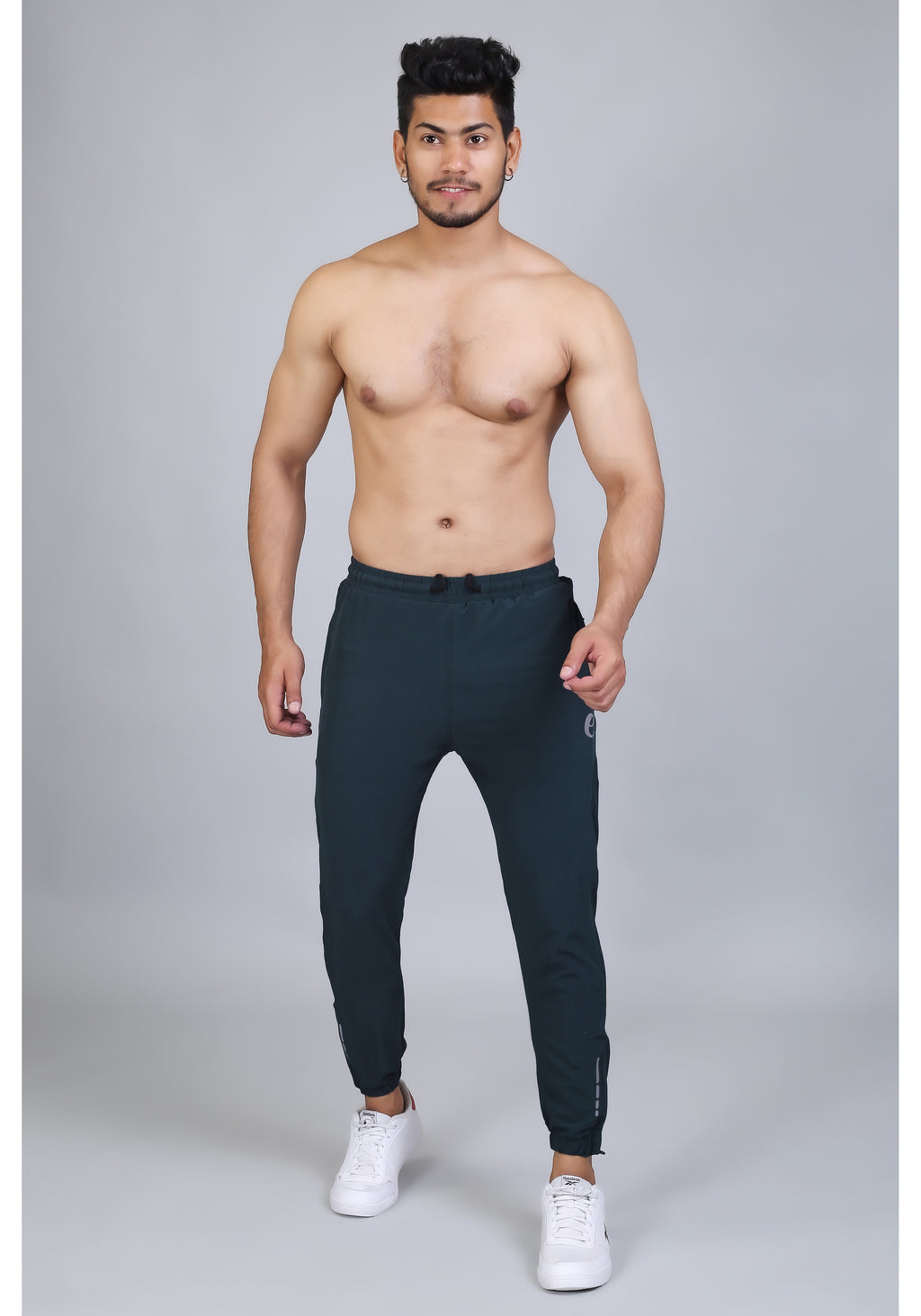 Ethan Men Solid Nylon Spandex Six Zipper Track Pants