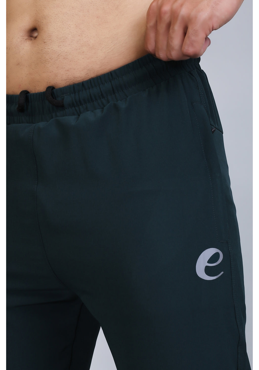 Ethan Men Solid Nylon Spandex Six Zipper Track Pants