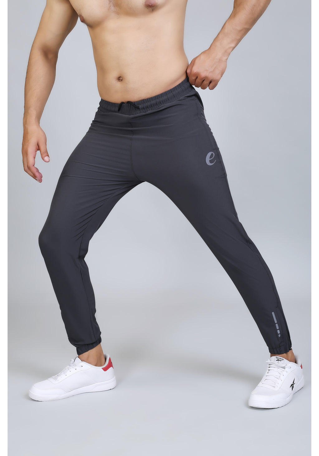 Ethan Men Solid Nylon Spandex Six Zipper Track Pants