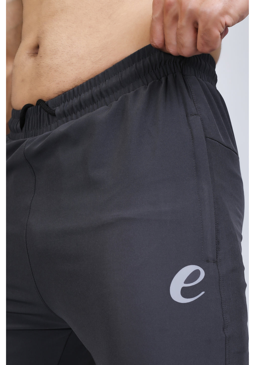 Ethan Men Solid Nylon Spandex Six Zipper Track Pants