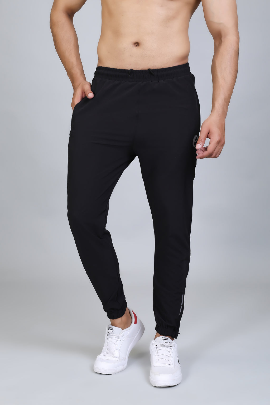 Ethan Men Solid Nylon Spandex Six Zipper Track Pants