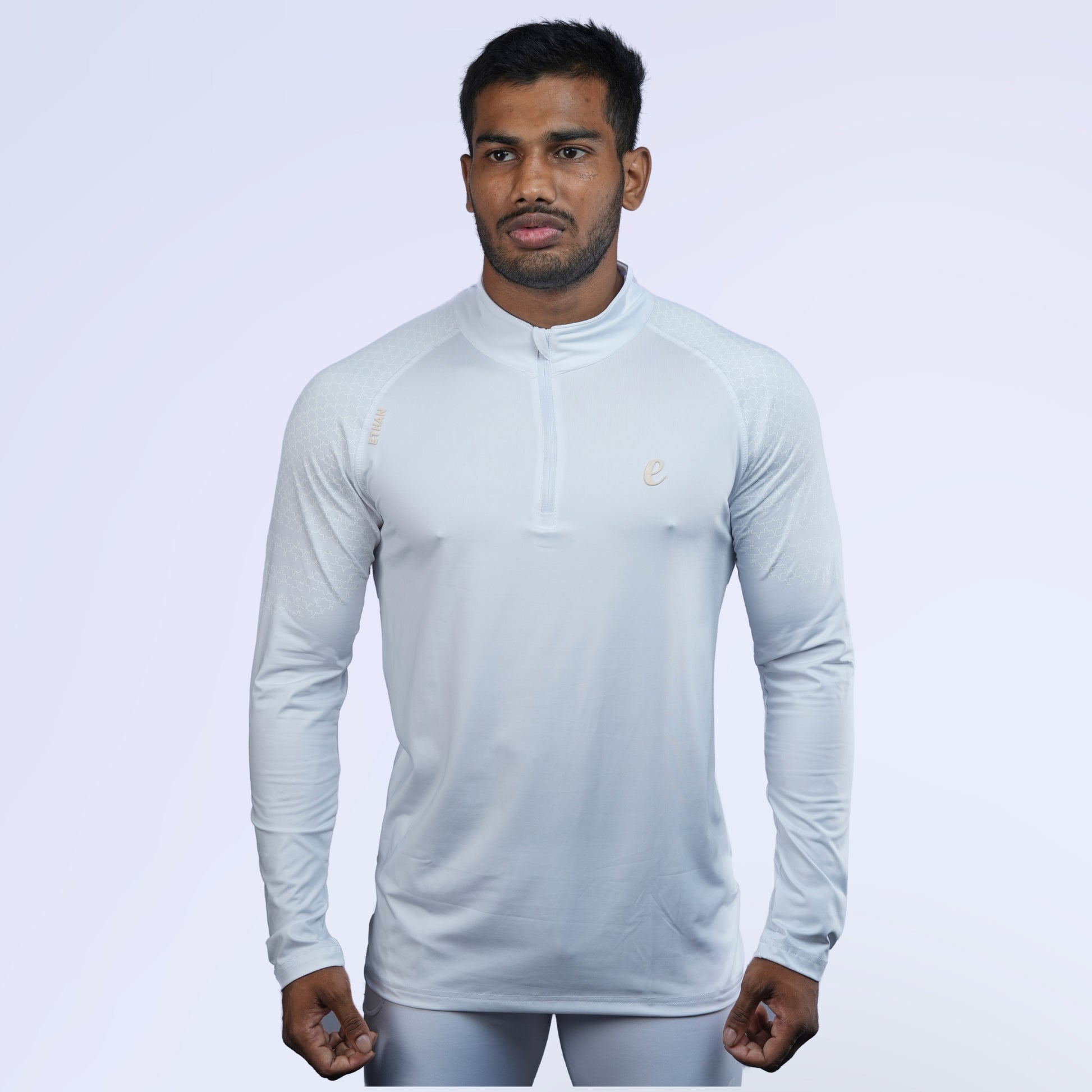 Ethan Full Sleeves Zipper With Shoulder Print