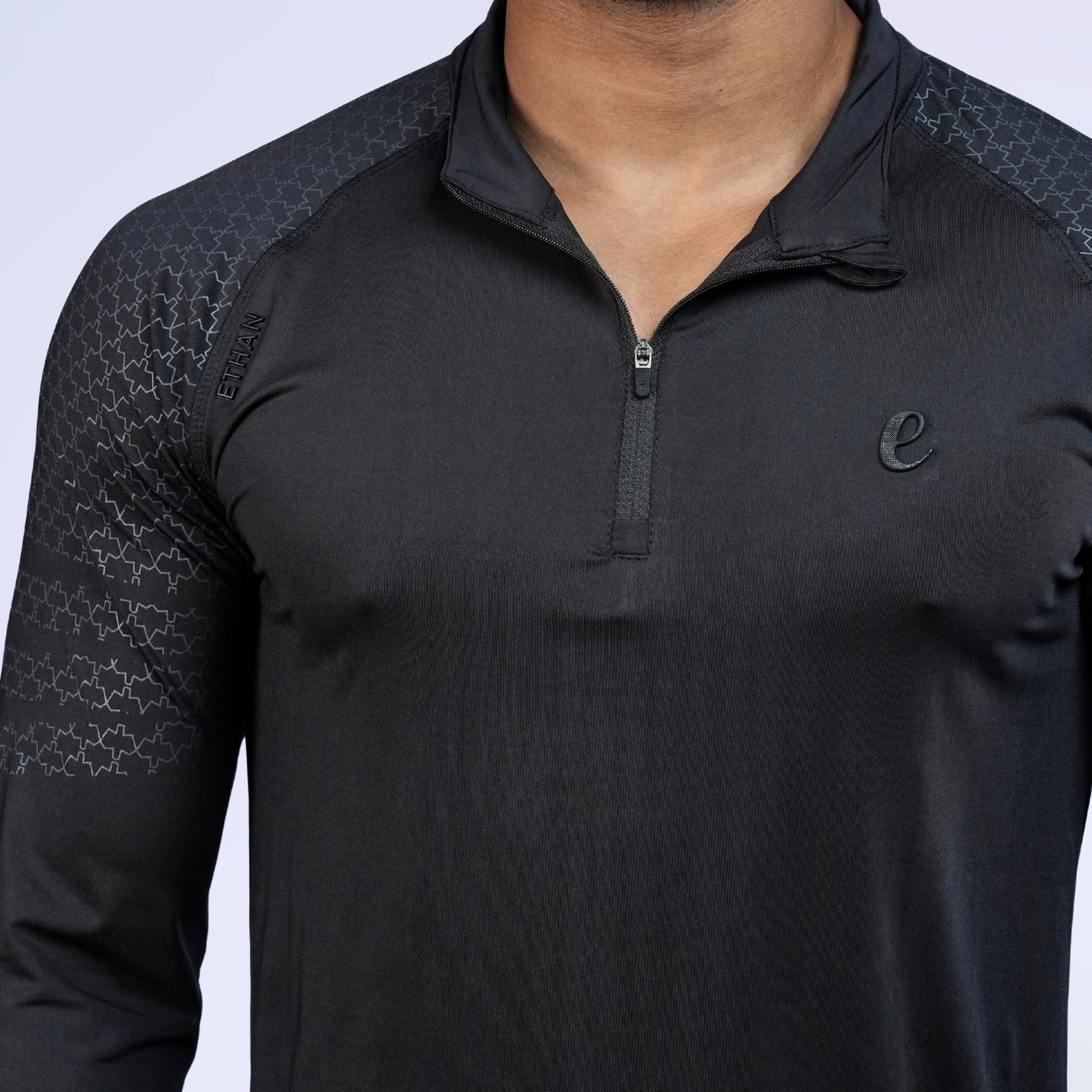 Ethan Full Sleeves Zipper With Shoulder Print