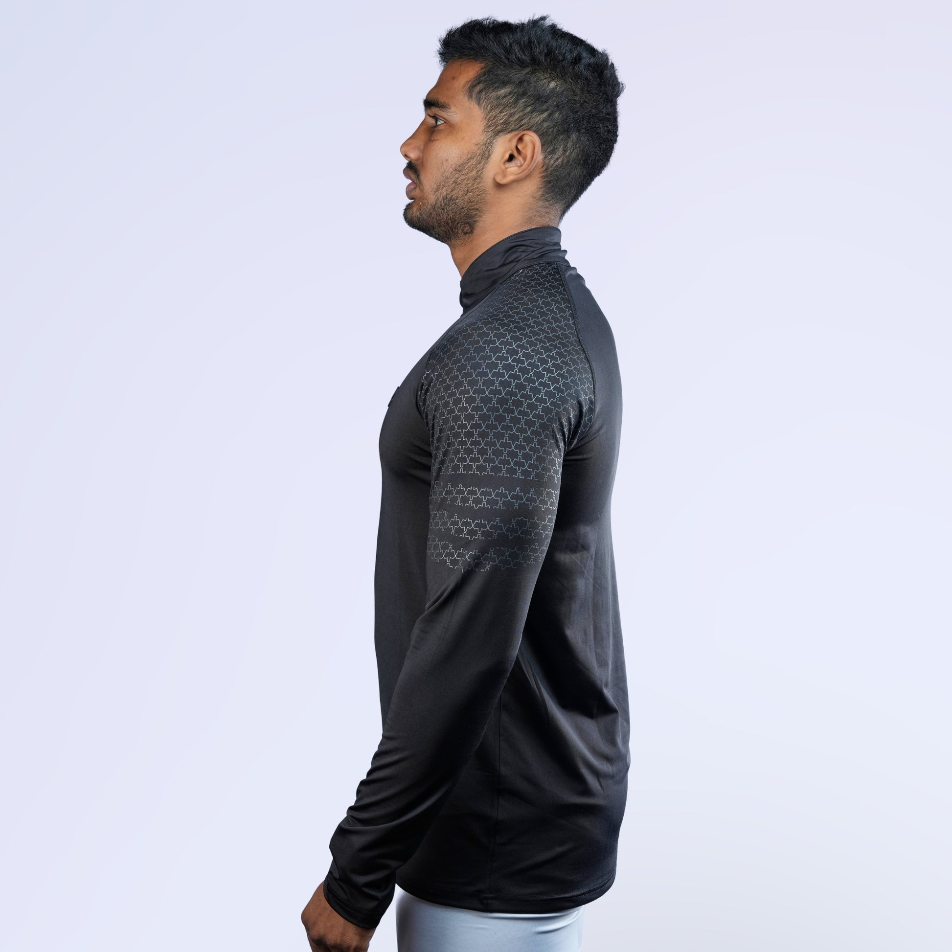 Ethan Full Sleeves Zipper With Shoulder Print