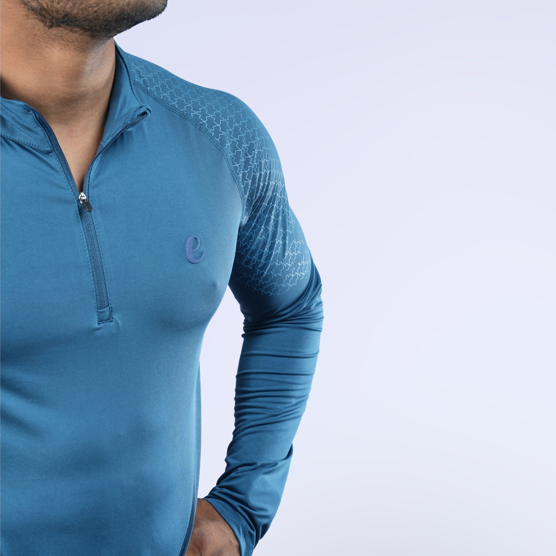 Ethan Full Sleeves Zipper With Shoulder Print
