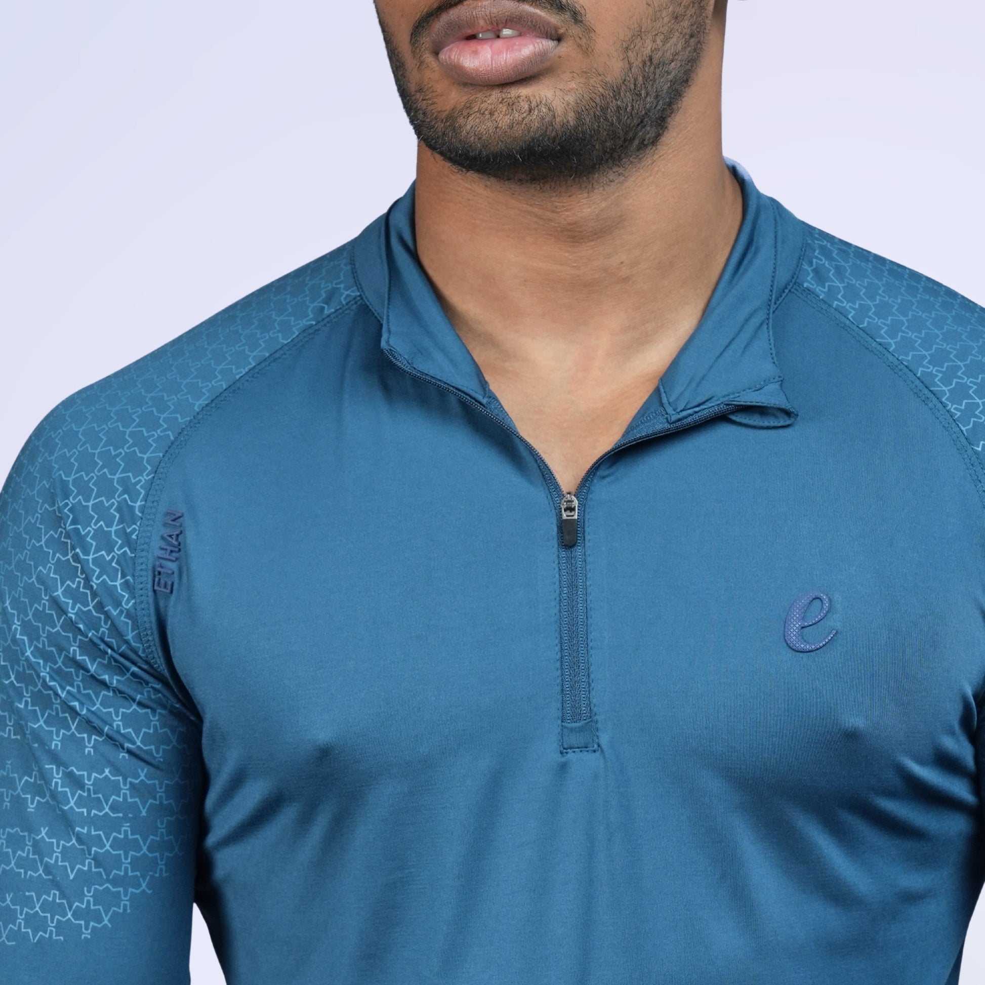 Ethan Full Sleeves Zipper With Shoulder Print