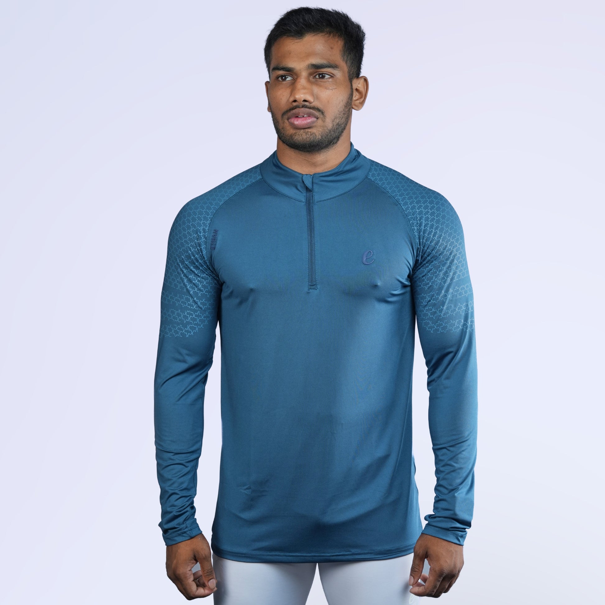 Ethan Full Sleeves Zipper With Shoulder Print