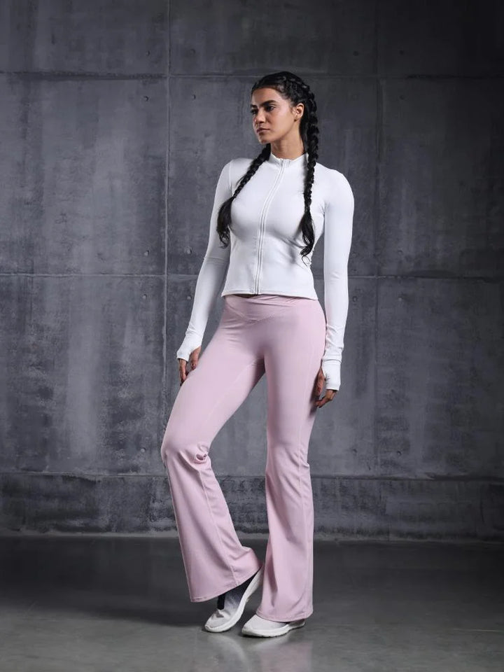 Blush V-Waist Flare Pants