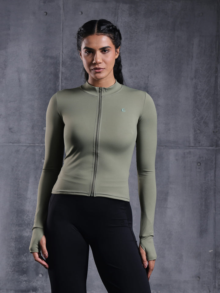 Sage Sculpt Zip Jacket