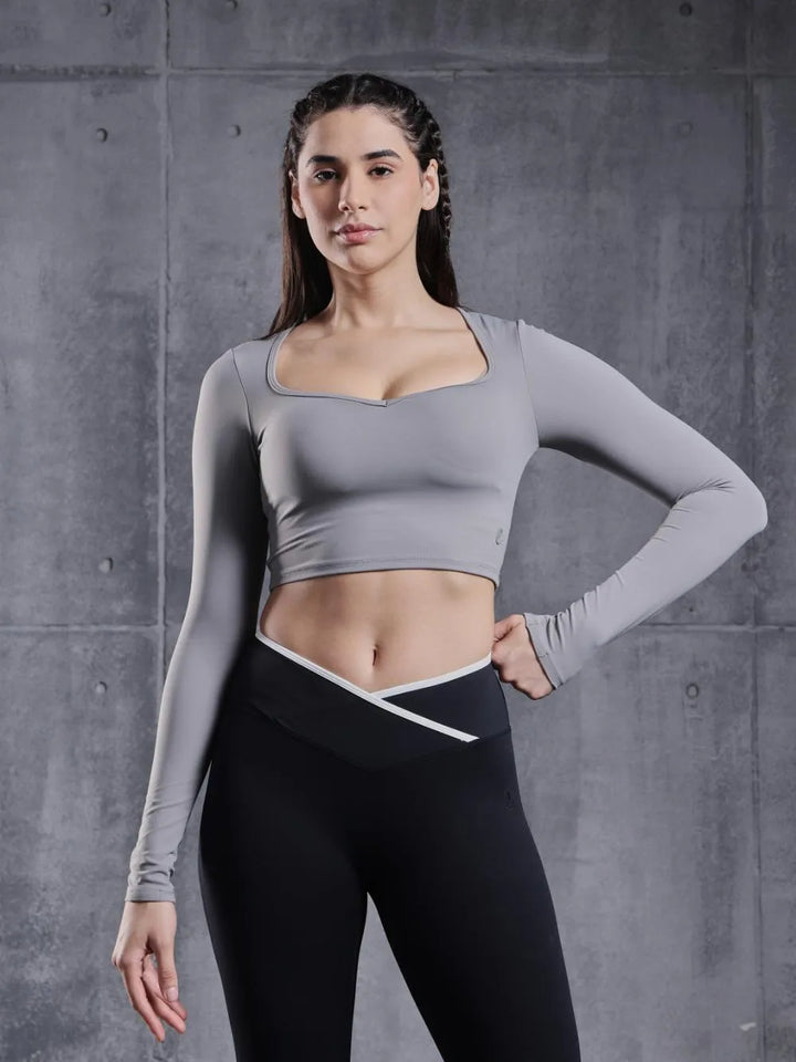 Cloud Grey Sculpt Women's Long Sleeve T-Shirt