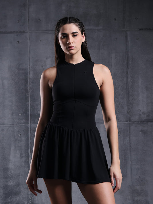 Black Court Flow Dress