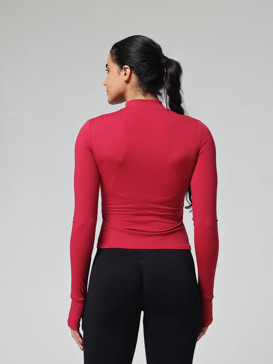 Crimson Contour Zip Jacket