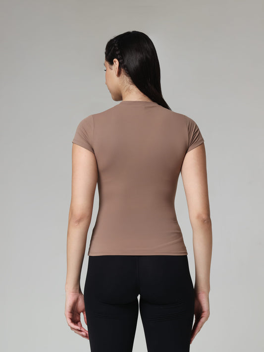 Mocha Sculpt Short Sleeve Top