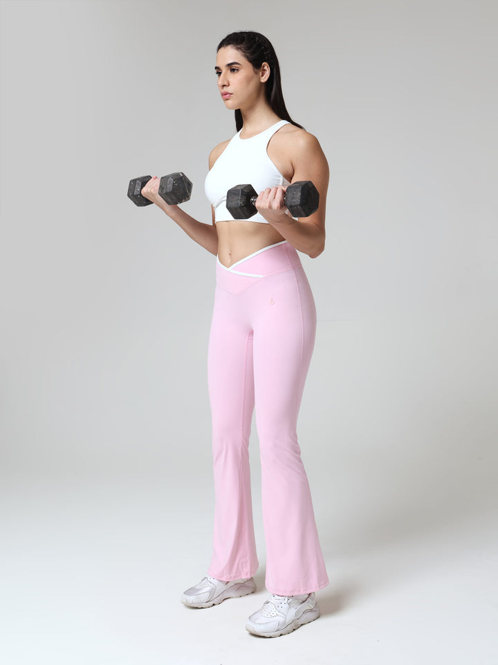 Blush Aura Flared Leggings
